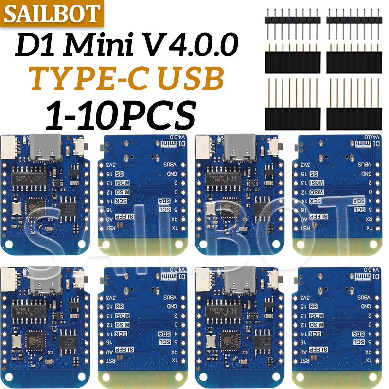 Wemos D1 Mini - 1-10 Uds WeMos D1 Mini ESP8266
