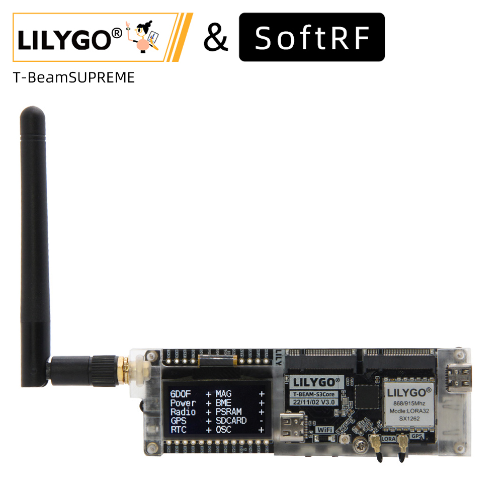 Lolin S3 - LILYGO® SoftRF T-Beam SUPREME-Placa de desarrollo