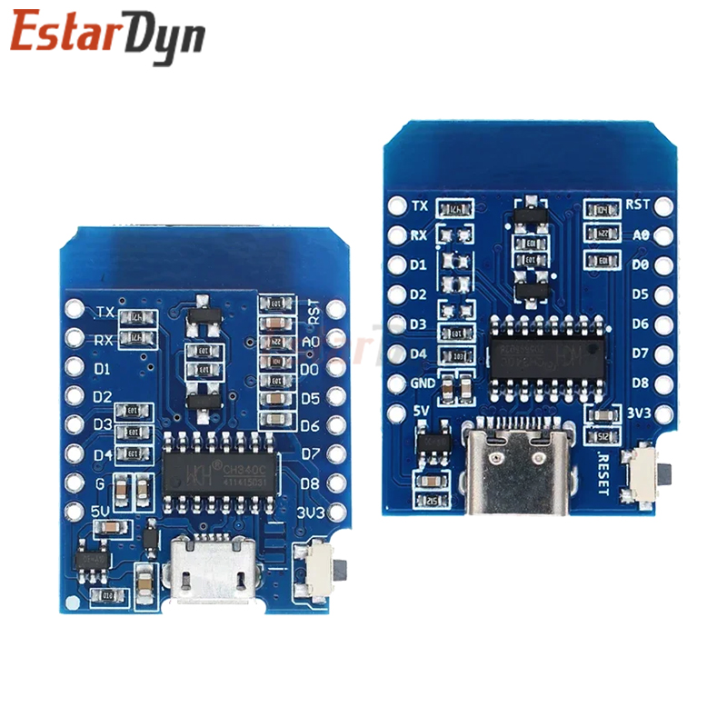 D1 Mini TYPE-C/MICRO ESP8266 E - Nodemcuv2 reseña y precio
