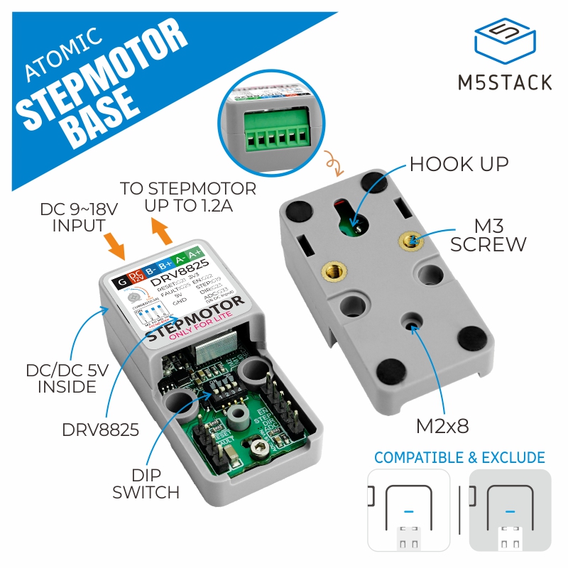 Base de motor paso a paso ATOM - M5Stack reseña y precio