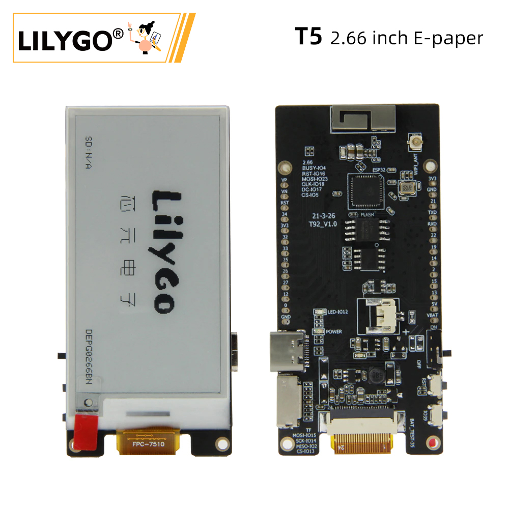 LILYGO® TTGO T5 2.66-Inch E-Pa - Ttgo Tdisplay reseña y precio