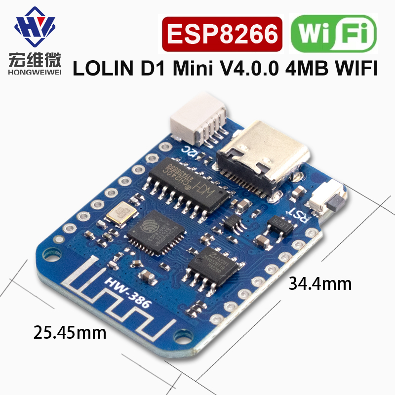 WEMOS D1 Mini V4.0.0 TYPE-C US - Nodemcuv2 reseña y precio