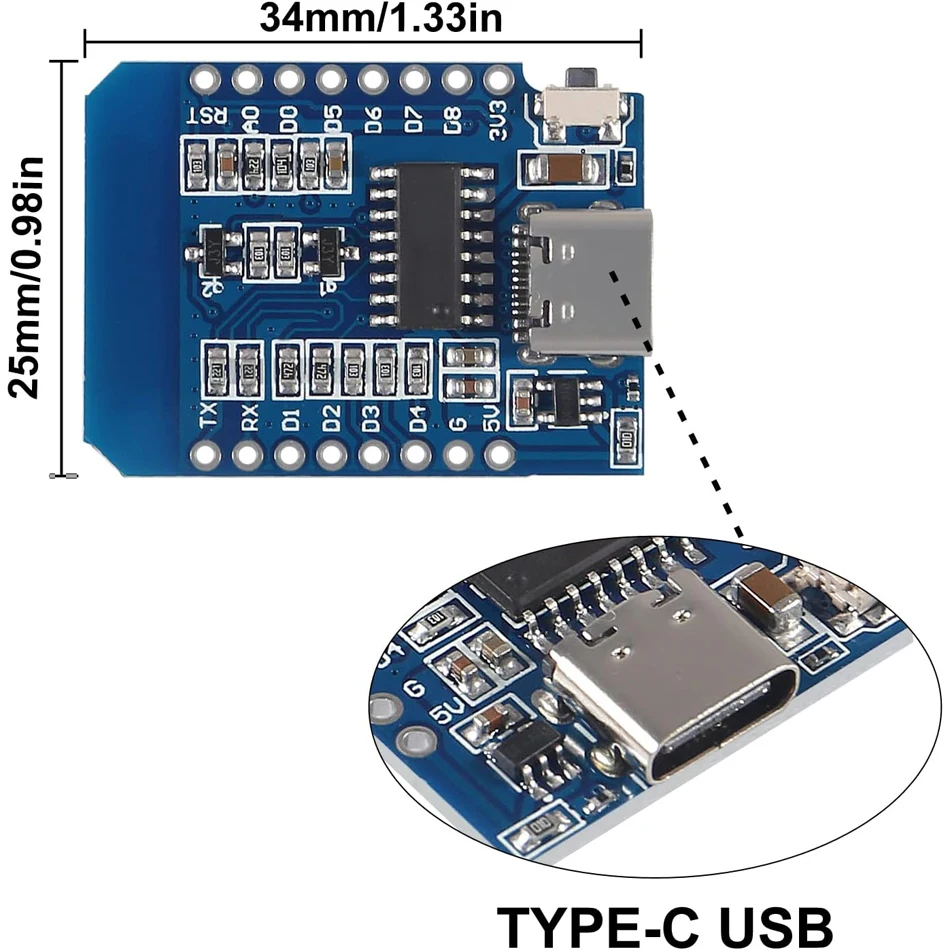 ESP8266 ESP-12F MINI D1 NodeMC - Nodemcuv2 reseña y precio